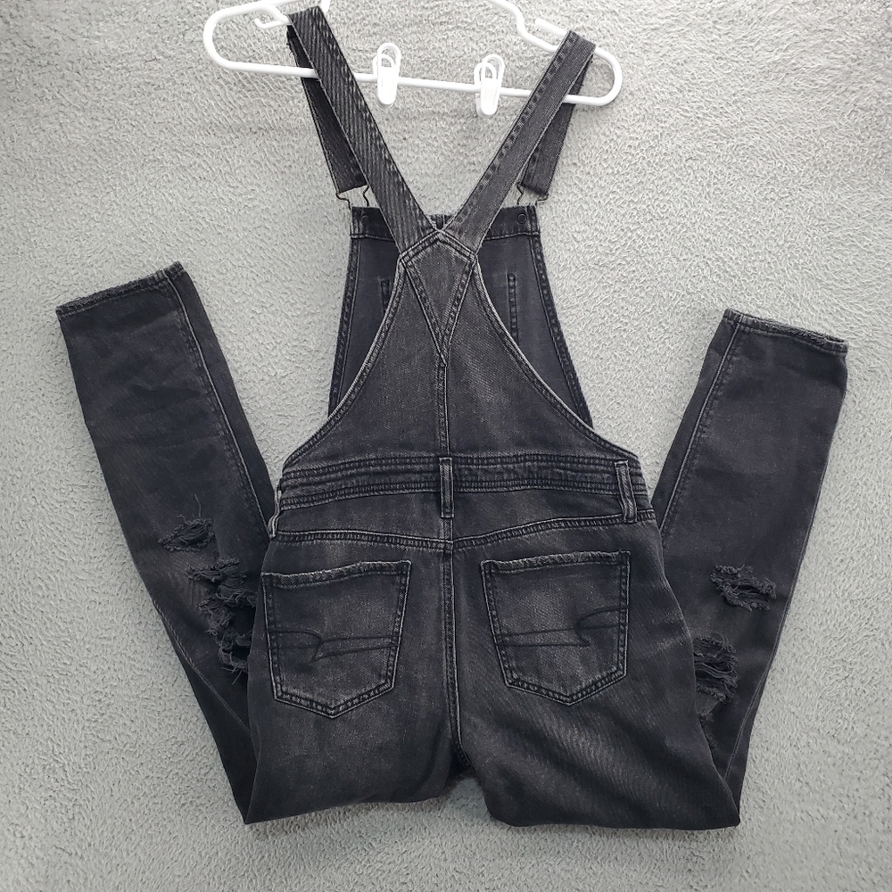 American Eagle Tomgirl Overalls Womens Size Small Black - Picture 10 of 13